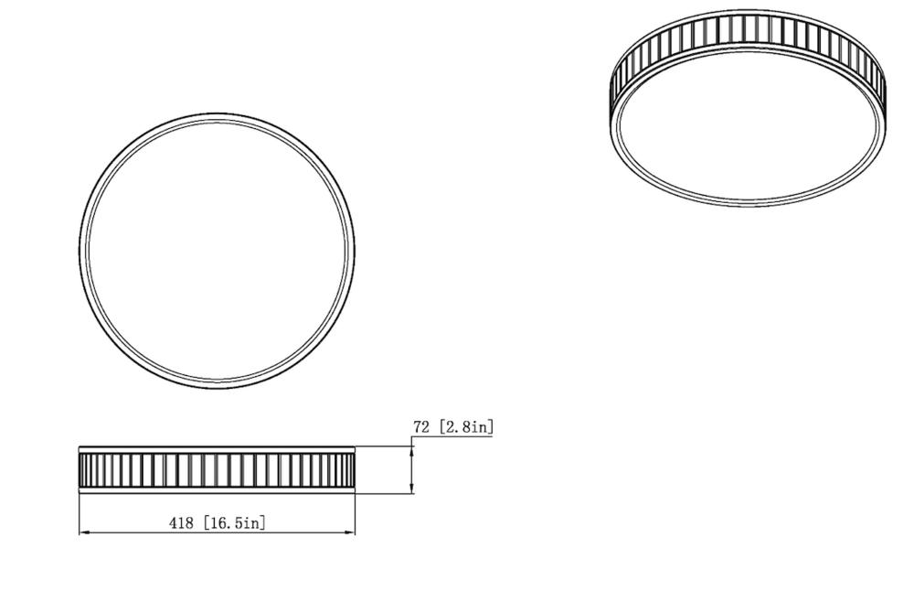 Z-Lite Lighting 1005F16-MGLD-LED Ceiling Light Fixture Contemporary - Gold