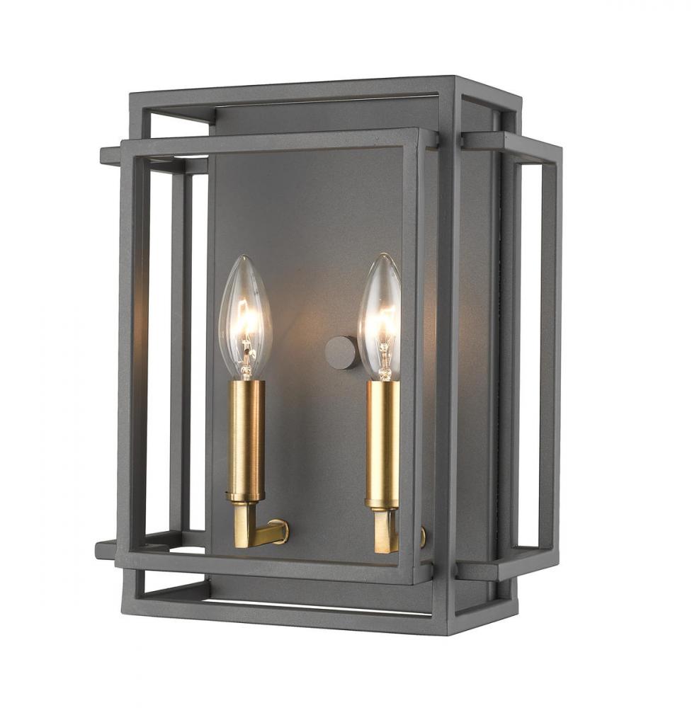 Z-Lite Lighting 454-2S-BRZ-OBR Wall Light Fixture Contemporary - Brass