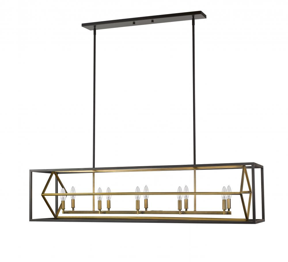 Z-Lite Lighting 457-10L-OBR-BRZ Chandelier Contemporary - Brass