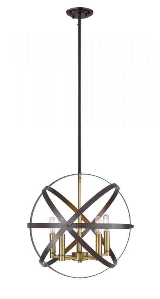 Z-Lite Lighting 463-18HBRZ-OBR Ceiling Light Fixture Contemporary - Brass