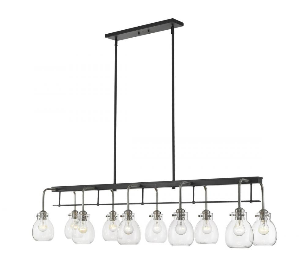 Z-Lite Lighting 466-10L-MB-BN Chandelier Industrial - Nickel