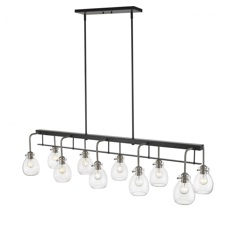 Z-Lite Lighting 466-10L-MB-BN Chandelier Industrial - Nickel