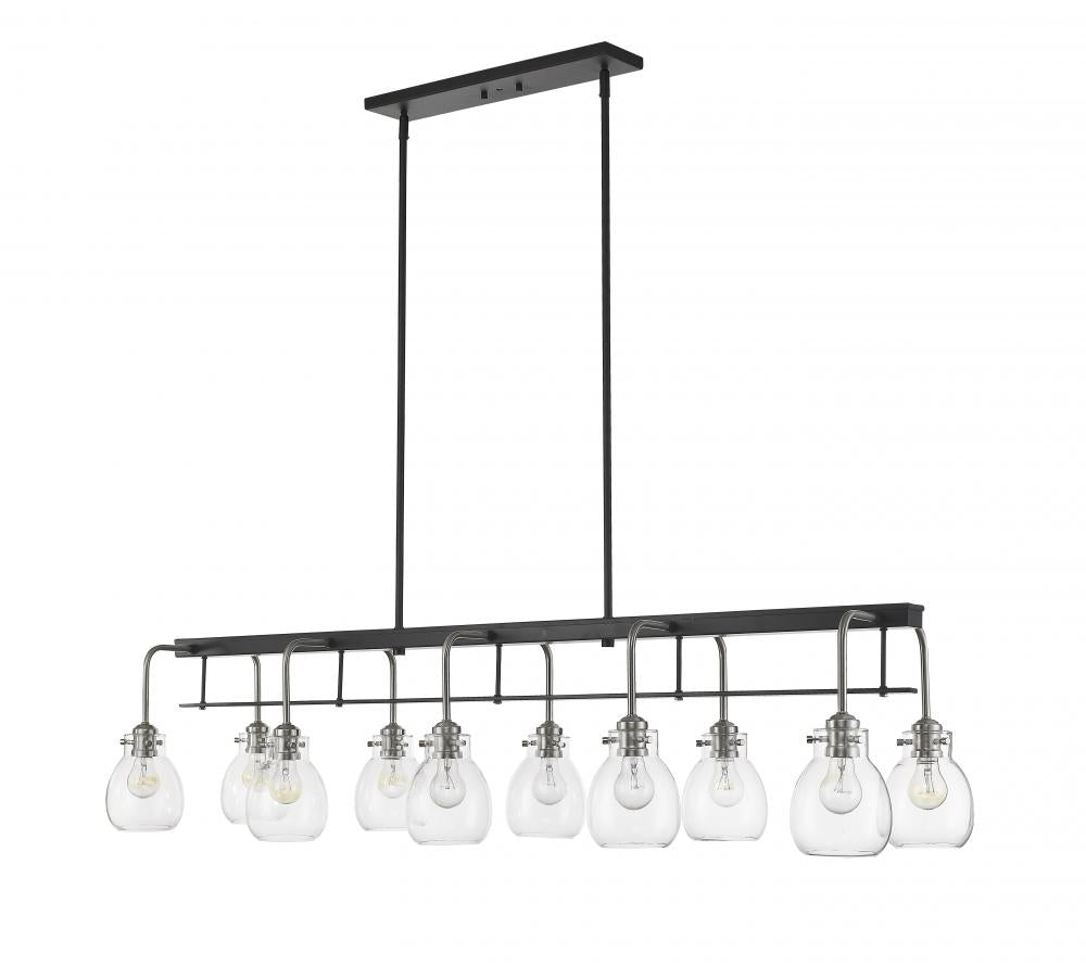 Z-Lite Lighting 466-10L-MB-BN Chandelier Industrial - Nickel