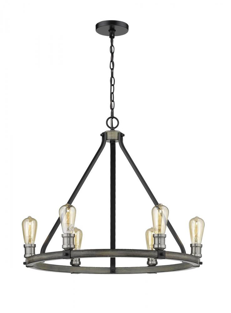 Z-Lite Lighting 472-6ABB Chandelier Restoration - Ashen Barnboard